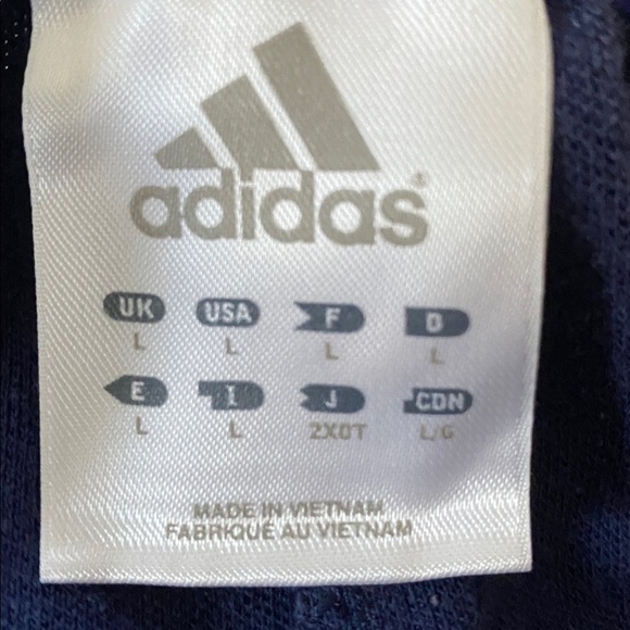 Adidas Navy Blue Yoga Pants Track Pants with Purple Accents Sz L - Picture 5 of 8